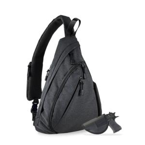 Jessie & James Peyton Sling Shoulder Concealed Carry Backpack CCW Handbag, Black, AMC5819 BK 842726150498