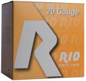 RIO Ammunition Small Game Load Shotshell 20 ga 3in MAX 1-1/4 oz Size 5 1250 fps 25/Box, RC205MGN RC205MGN