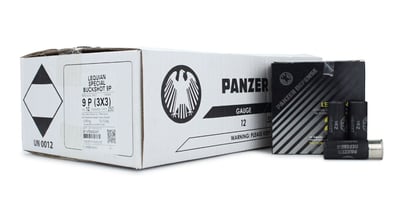 Panzer Defense LEQUIAN Special HV 12 Gauge 00 Buckshot 250-Rounds Case - $173.37 w/ Code: "5PTODAY" 8435101646239