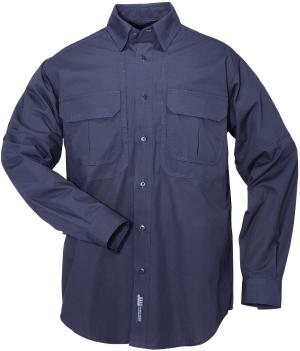 5.11 Tactical Men's Tactical Long Sleeve Shirt 72157 | Fire Navy Blue | X-Large | Cotton | LAPoliceGear.com