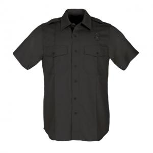 5.11 Tactical Men's PDU Class A Twill Short Sleeve Shirt, Black, Size S-R 71183-019-BLACK-S-R