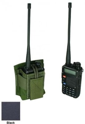 Specter Gear Belt Mounted Radio Pouch, fits Baofeng UV-5R / BF-F8HP With Standard Length Battery, Black, 1205 BLK