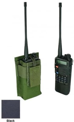 Specter Gear Belt Mounted Radio Pouch, fits Baofeng UV-5R / BF-F8HP With Extended Length Battery, Black, 1207 BLK