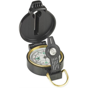 NDUR 51540 Lensatic Compass with Black Plastic ABS Housing and Whistle