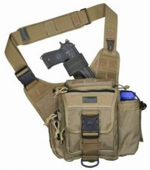 Maxpedition Jumbo S-Type Versipack Nylon Shoulder Bag - Dark Brown 0413BR