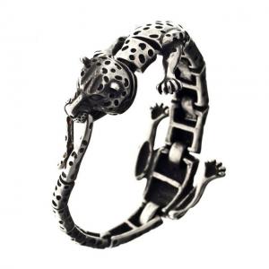 Ametallo Bracelets Mens Ghepardo 0024bk Stainless Steel 316L, Silver AMTB0024BK