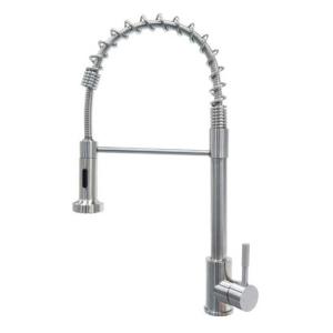 Lippert Spring Faucet - Single Hole, Stainless Steel, 719323