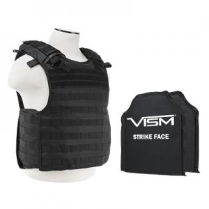 NcStar QR Plate Carrier Vest with 10X12 Inch Soft Panels Black BSCVPCVQR2964B-A
