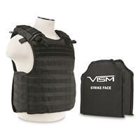 VISM By NcSTAR Quick-Release Plate Carrier Vest with Two 10x12&amp;quot; Level 3A Soft Body Armor Panels BSCVPCVQR2964G-A