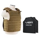 NCStar BSCVPCVQR2964T-A QR Plate Carrier Vest with 10" x 12" Soft Panels Tan BSCVPCVQR2964T-A