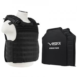 NcStar QR Plate Carrier Vest with 11X14 Soft Panels Black BSLCVPCVQR2964B-A