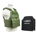 NCStar BSCVPCV2924G-A Plate Carrier Vest 2 10" x 12" Soft Panels, Green