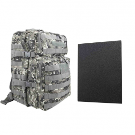 NCStar BUFLCBAD2974-A Assault Backplate with 11"x14" Level IIIA Hard Ballistic Plate Digital Camouflage 848754010544
