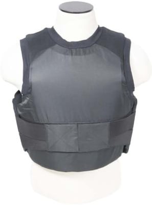 VISM Concealed Carrier Vest w/Two Level IIIA Ballistic Panels, Small, Black, BSI3AVBS