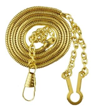 HERO'S PRIDE Whistle Chain W/ Button Hook - Gold Plated - 4020G