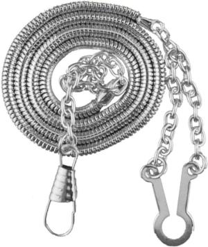 HERO'S PRIDE Whistle Chain W/ Button Hook, Nickel - 4020N