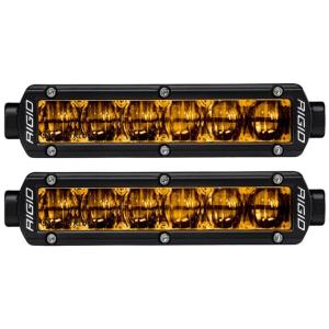 Rigid Industries 6 SR-Series SAE Compliant Fog Light - Black w/Yellow Light, 906704
