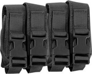 High Speed Gear HSGI Modular Pistol Mag Pouch Quad, Black 12PM04BK 12PM04BK