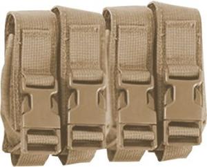 High Speed Gear HSGI Modular Pistol Mag Pouch Quad, Coyote Brown 12PM04CB 12PM04CB
