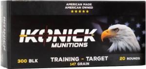 IKONICK USA 300 BLACKOUT 147GR - FMJBT 20RD 25BX/CS 