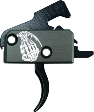 RISE Armament Limited Edition Ranger Road Trigger with Anti-Walk Pins, Curved, Grey, RA-140-OP-RGR 850011713501