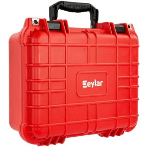 Eylar Compact 13.37in Protective Gear Case Waterproof & Shock Proof w/ Foam By Eylar, Red, SA00001-Red SA00001Red
