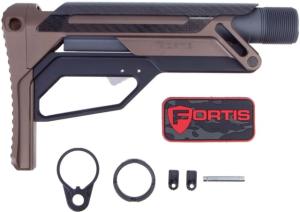 Fortis Manufacturing LA Stock Bundle Pack, Cerakoted buffer tube and Standard QD End Plate, FDE, LAS-BNDL-15-FDE