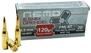 Nemo 6.5 Grendel 120 Grain FMJ BT (Box) NEM65GREN-BOX