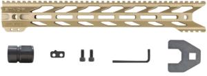 STNGR HWK M-Lok Free Float Handguard for AR15/M4, Cerakote FDE, 15 in, 15HM-FDE