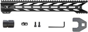 STNGR HWK M-Lok Free Float Handguard for AR15/M4, Anodized Black, 15 in, 15HM