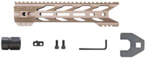 STNGR HWK M-Lok Free Float Handguard, AR15/M4, 10in, Cerakote, Magpul FDE, 10HM-FDE