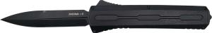 Zastava A7 OTF Knife Tactical Black Wood S35VN Spear Point Blade 