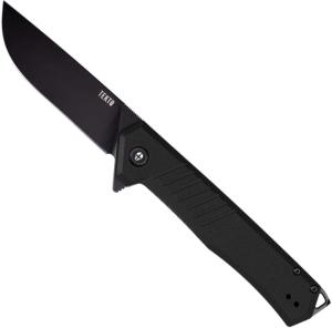 Tekto F1 Alpha Folding Knife, 3.1 in, D2 Steel, Modified Straight Back, G10, Carbon Fiber, Black, F1R-G1BK-D2BK1-A1 850034486697
