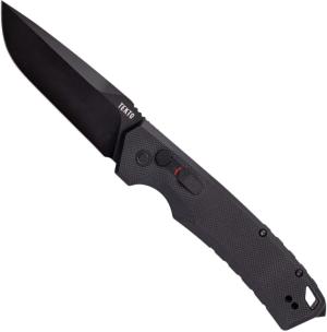 Tekto A3 Delta Automatic Folding Knives, 3.6in, D2 Steel, Drop Point, Black Handle, G10, Black, A3RG1BKD2BK1A1 A3R_G1BK_D2BK1_A1