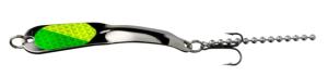 Iron Decoy Steely 5 Lure 4.25'', Silver/Chartreuse Hot Green, 1 oz, Steely 5 SCHHG