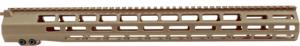 Grey Ghost Precision AR-10 M-LOK Handguard, 18 in, FDE Cerakote, GGP-308-18-HG-FDE