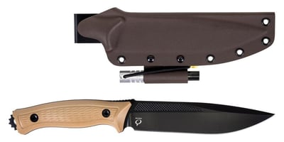 Kronos EliteSurvival Fixed Knife w/ Kydex Sheath, Coyote 850056188289