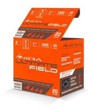 Migra Ultimate Field 20ga 3in #6-8 Stacked 1-1/4oz 25rds - M-20UF-6-8 