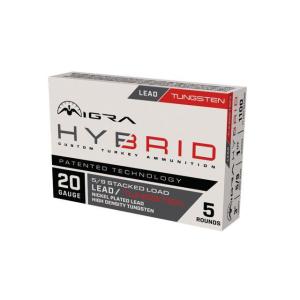 Migra Hybrid Turkey HD Tungsten/Nickel Plated Lead Stack Shotshells 20ga 3" 1-1/2oz 1100 fps #5 &amp; #9 5/ct 