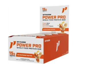 1ST PHORM WHOLE FOOD POWER PRO BAR SALTED PEANUT BUTTER 15BRS 