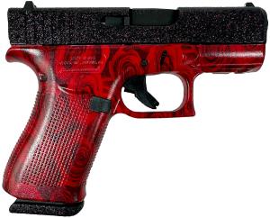 Glock PX4350204NRR G43X Sports South Exclusive Slim Sub-Compact 9mm Luger 10+1 3.41" Black GMB Barrel Glamour Multi Glitter Glock Serrated Steel Slide Red Roses Cerakote Polymer Frame With Beavertail Textured Polymer Grip Ambidextrous