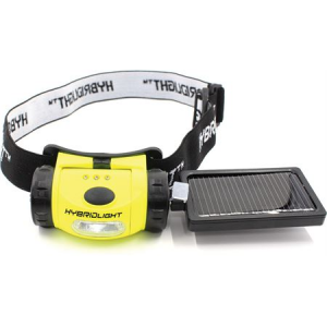 HybridLight 00123 Solar Head Lamp Yellow with Black Nylon Head Strap