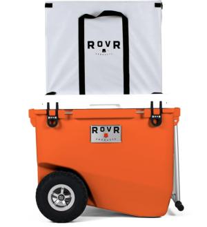RovR Products RollR 80 Cooler w/ Wagon Bin, Desert, 852490007768