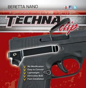 Techna Clips Handgun Retention Clip Beretta Nano Right Side NABR