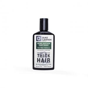 Duke Cannon Supply Co News Anchor 2-in-1 Hair Wash, Tea Tree, 10 oz Bottle, HAIR1