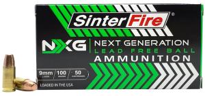 SinterFire Next Gen Lead Free 9mm Luger 100gr FMJ 50/box  SF9100NXG(50)LF