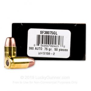380 Auto - 75 Grain Frangible RHFP - SinterFire Greenline - 50 Rounds SF38075GL