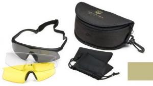 Revision Sawfly Ballistic Eyeshield Deluxe Kit - Large Tan Frame 400760121