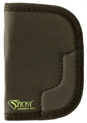 Sticky Holsters LG-4 Large Revolvers up to 3" Latex Free Synthetic Rubber Black w/Green Logo 