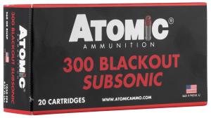 Atomic Ammunition .300 Blackout Subsonic 260gr 20rd Box 00478